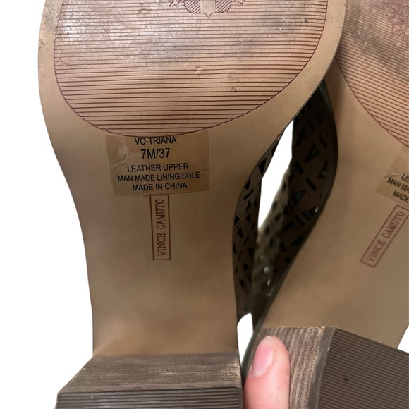 Vince Camuto Triana Stacked Open Toe Heel - Picture 10 of 10